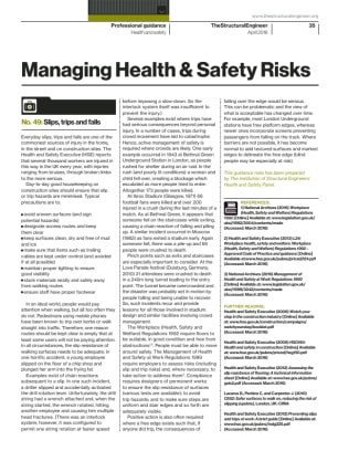 Managing Health & Safety Risks (No. 49): Slips, trips and falls