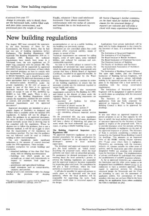 New Building Regulations