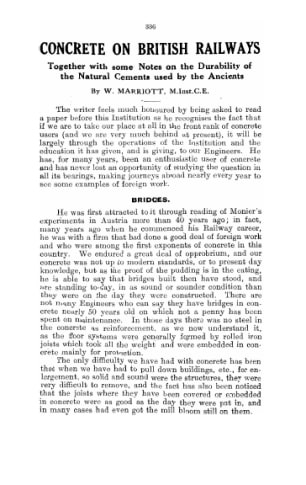 Concrete on British railways: together with some notes on the durability of the natural cements used