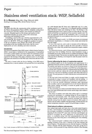 Stainless Steel Ventilation Stack: WEP, Sellafield