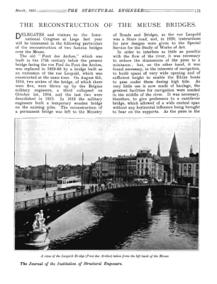 The Reconstruction of the Meuse Bridges