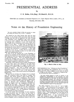 Presidential Address Notes on .the History of Foundation Engineering