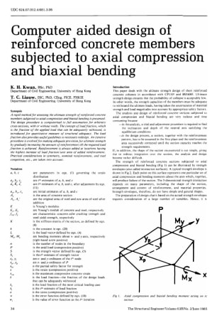 Computer Aided Design of Reinforced Concrete Members Subjected to Axial Compression and Biaxial Memb