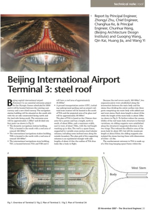 Beijing International Airport Terminal 3: steel roof