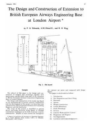The Design and Construction of Extension to British European Airways Engineering Base at London Airp