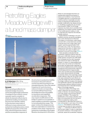 Retrofitting Eagles Meadow Bridge with a tuned mass damper
