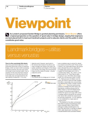 Viewpoint: Landmark bridges – utilitas versus venustas