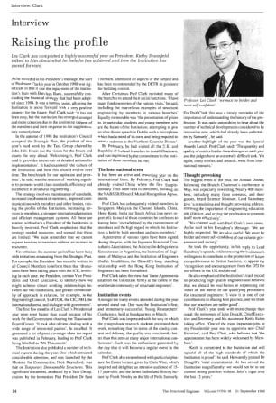 Interview. Raising the Profile