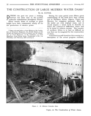 The Construction of Large Modern Water Dams