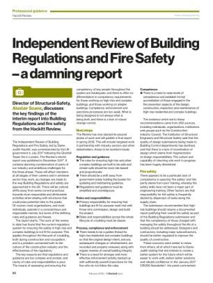 Independent Review of Building Regulations and Fire Safety – a damning report