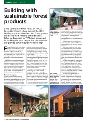 Building with sustainable forest products