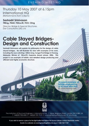 Advertisement: Evening Meeting (Cable Stayed Bridges - Design and Construction)