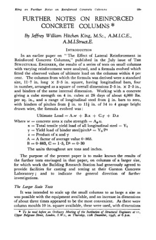 Further Notes on Reinforced Concrete Columns