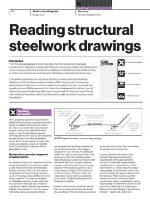 Technical Guidance Note (Level 1, No. 13): Reading structural steelwork drawings