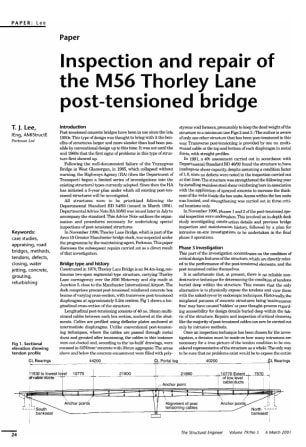 Inspection and repair of the M56 Thorley Lane post-tensioned bridge