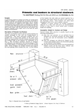 Prismatic Coal Bunkers in Structural Steelwork