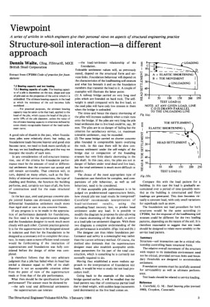 Structural-Soil Interaction - a Different Approach