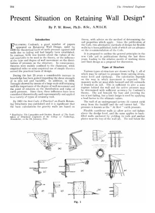 Present Situation on Retaining Wall Design
