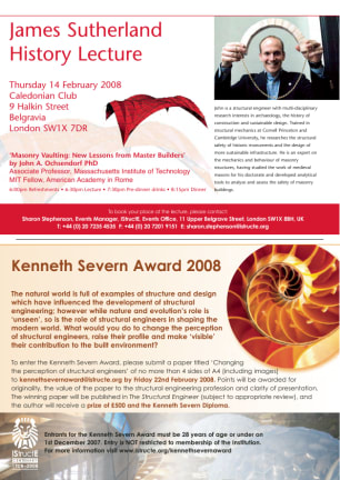 James Sutherland History Lecture and Kenneth Severn Award 2008