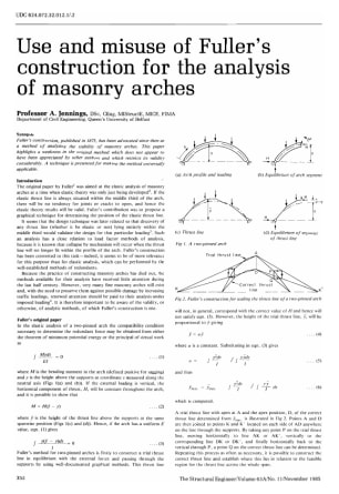 Use and Misuse of Fuller's Construction for the Analysis of Masonry Arches