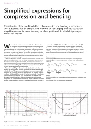 Simplified expressions for compression and bending