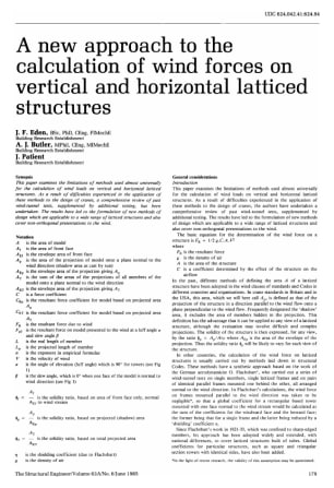 A New Approach to the Circulation of Wind Forces on Vertical and Horizontal Latticed Structures