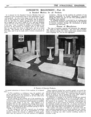 Concrete Machinery - Part III. A Standard Machine for all Products