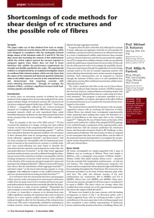 Shortcomings of code methods for shear design of rc structures and the possible role of fibres