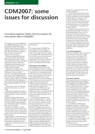 Viewpoint: CDM2007: some issues for discussion by Stefan Tietz