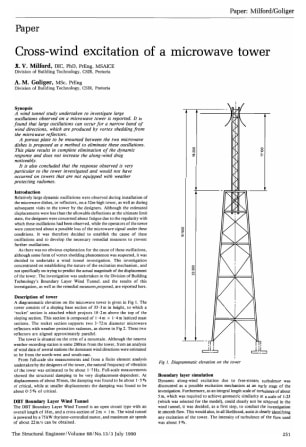 Cross-Wind Excitation of a Microwave Tower