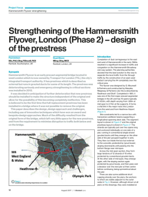 Strengthening of the Hammersmith Flyover, London (Phase 2) – design of the prestress