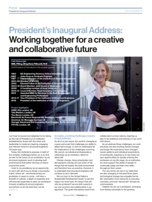President's Inaugural Address: Working together for a creative and collaborative future