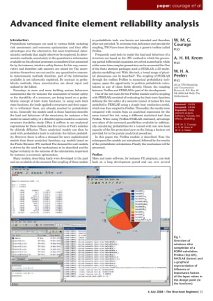 Advanced finite element reliability analysis