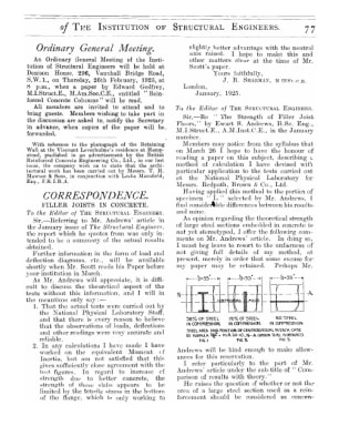 Correspondence on Filler Joists in Concrete