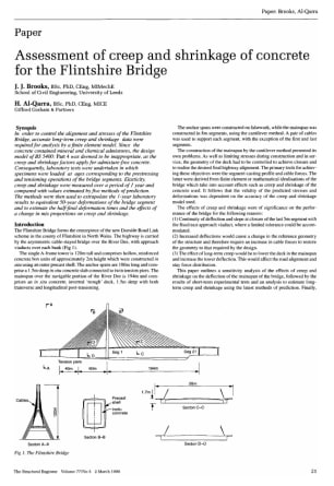 Assessment of Creep and Shrinkage of Concrete for the Flintshire Bridge