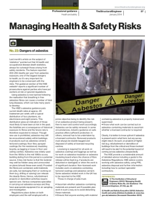 Managing Health & Safety Risks (No. 23): Dangers of asbestos