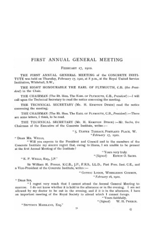 First Annual General Meeting