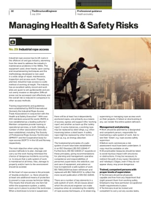 Managing Health & Safety Risks (No. 29): Industrial rope access
