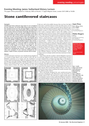 James Sutherland History Lecture 2005: Stone cantilevered staircases