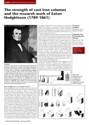 The strength of cast iron columns and the research work of Eaton Hodgkinson (1789-1861)