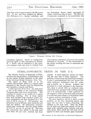 Steel-Concrete Tests in the U.S.