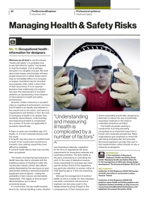 Managing Health & Safety Risks (No. 11): Occupational health