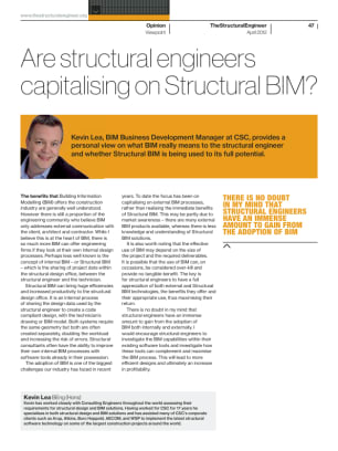 Viewpoint: Are structural engineers capitalising on Structural BIM?