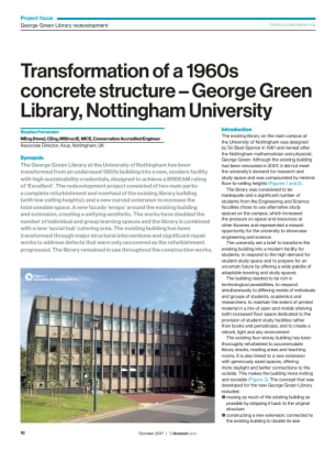 Transformation of a 1960s concrete structure – George Green Library, Nottingham University