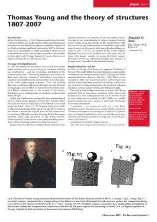 Thomas Young and the theory of structures 1807-2007