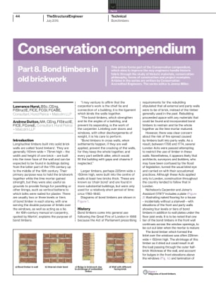 Conservation compendium. Part 8: Bond timbers in old brickwork