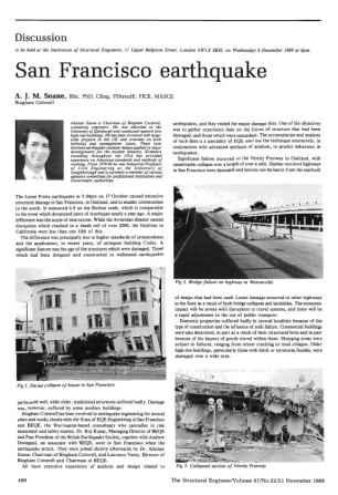 Discussion on San Francisco  Earthquake by A.J.M. Soane