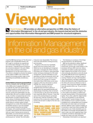 Viewpoint: Information Management in the oil and gas industry