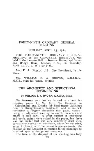 The architect and structural engineering