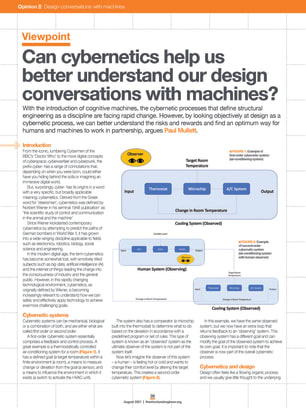 Viewpoint: Can cybernetics help us better understand our design ...